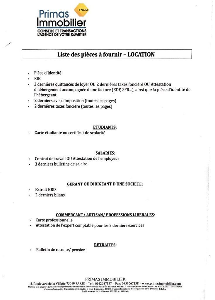 appartement 2 pièces en location sur PARIS (75010)